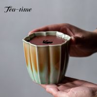 Retro Gradient Celadon Petals Jianshui Ceramic Household Tea Washing Water Meng Trumpet Kung Fu Tea Set Chinese Tea Slag Tank