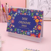 2024 Colorful Flowers Desk Calendar Time Management Daily Weekly Scheduler Planner Agenda Organizer Desktop Calendar Stationery