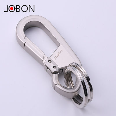 Jobon Zhongbang พวงกุญแจแขวนเอวคุณภาพสูงห่วงโซ่โลหะสังกะสีกุญแจรถอัลลอยคู่สุดสร้างสรรค์สำหรับผู้ชายและผู้หญิง