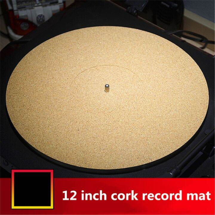594F Cork Rubber Turntable Platter Mat Slipmat Antistatik untuk rekod