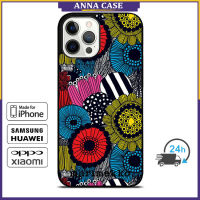 Marimekko 34 กรณีโทรศัพท์มือถือ iPhone 14 Pro Max / iPhone 13 Pro Max / iPhone 12 Pro Max / XS Max / Samsung Galaxy Note 10 Plus / S22 Ultra / S21 Plus Anti-fall ฝาครอบป้องกันการตก