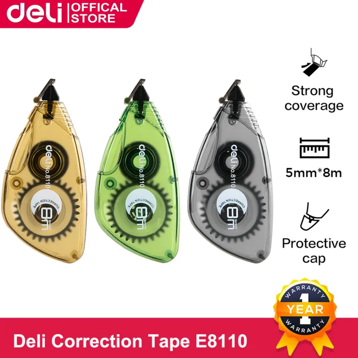 Deli Correction Tape NonToxic Formula Assorted Color E8110 Lazada PH
