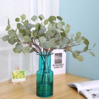 [COD] Foreign trade artificial flower simulation plant home decoration money leaf eucalyptus fake green wholesale