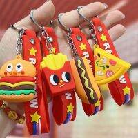 【LZ】☊►  Simulação Food Keychain Hamburger Batatas fritas Pingente de Saco Mini Food Play Gift Criativo Atacado 20Pcs