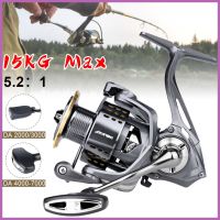 INK Spinning Reel AD2000-7000 ประมงรีลFishing Reel โลหะเต็มรูปแบบ Rocker 5.2: 1 ความเร็ว 15 กิโลกรัมลากสูงสุดน้ำเค็ม Reel สำ