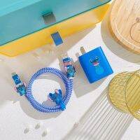 Disney Stitch data cable winder for Xiaomi 11 original 55w charger sticker charging head winding anti-break