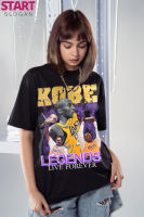 START  ซูเปอร์สตาร์ NBA Kobe Bryant Street Shoot ฮิปฮอปสไตล์อเมริกันเรโทร Pure Cotton เสื้อ black เสื้อยืดถูกๆ T-shirt