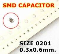 (100ตัว) 0201 1uf 0.1uf SMD Capacitor ขนาด0.3x0.6mm.