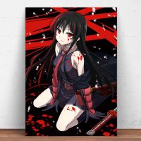 Akame Ga Kill Metal Tin Sign Anime Poster Home Decor Wall Decor Decorative Metal Plate Wall Art Poster Fashion Modern（Only one size: 20cmX30cm）(Contact seller, free custom pattern)