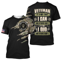 Pround To Have Served Army Veteran I Can I Did 3D T-Shirt All Over Printed Childrens T-shirts