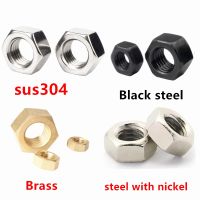 304 stainless steel Hex nuts hexagon nut din934 M1 M1.2 M1.4 M1.6 M2 M2.5 M3 M4 M5 M6 M8 steel brass with nickel nuts