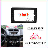 แผง2din เครื่องเสียงสเตอริโอรถยนต์สำหรับซูซุกิอัล Celerio 2009-2013หัวหุ่นยนต์9นิ้ววิทยุ Fascia เฟรม