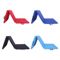 ⊕✒❉ Three Fold Folding Exercise Mat Cushion Unisex with Carrying Handle Yoga Pad for Pilates Outdoor Indoor Stretching Yoga