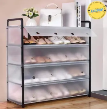 Buy Xjsshop 5 Layer Plastic Shoe Rack With Cover online Lazada