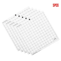 5PCS Replacement Cutting Mat Transparent Adhesive Cricut Mat with Measuring Grid 12 by 12-Inch PP Material Shoes Accessories