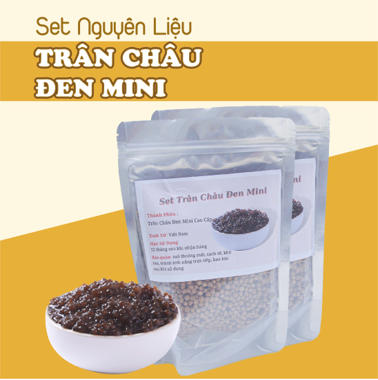 Trân châu mini nhỏ nguyên liệu tự pha trà sữa túi 500g nhai siêu ngon - ảnh sản phẩm 1