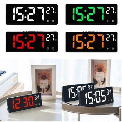 OKDEALS นาฬิกาตัวเลขสุดสร้างสรรค์,นาฬิกาปลุกปฏิทินวัดอุณหภูมิไฟกลางคืน LED ดิจิตอลนาฬิกาอิเล็กทรอนิกส์จำนวนมาก