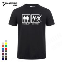 Problem Solved T Shirts 16 Colors Men Cotton Short Sleeve Funny Print Man T-Shirt Summer Casual Cool Kick Wife Mens Tshirt Tops