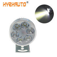 HYZHAUTO 1ชิ้นสีขาวรถจักรยานยนต์ LED หลอดไฟหน้า E-จักรยานสกูตเตอร์รถ A Moto โคมไฟหัว DC12-30V 6500พัน10วัตต์1000LM