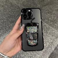 ทรายดูดถ้วยชานม Apple 14promax เคสโทรศัพท์มือถือ iPhone14pro ความรู้สึกระดับไฮเอนด์ 13 ชุด 12p นิ่ม 11