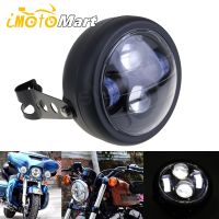 6 1/2 quot; Motorcycle Retro LED Front Light Headlight High/Low Beam Lamp amp; Mounting Bracket For Harley Sportster Dyna Bobber Chopper