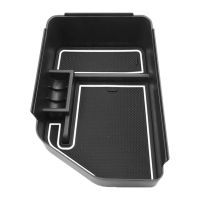 SHJGKFD Center Console Organizer Tray for 2022 Kia EV6 Armrest Storage Box Interior Accessories with Coin Holder White