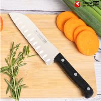 มีดทำครัวสแตนเลส มีดอเนกประสงค์ครอบจักรวาล Santoku Knife (5 นิ้ว) คมกริบ เกรดพรีเมี่ยม ราคาถูก ยี่ห้อ Humming Bird