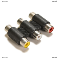 wucuuk ตัวเชื่อมต่อวิดีโอและเสียง3 RCA AV Coupler อะแดปเตอร์3RCA หญิงมินิ