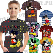 Áo Phông Chuột Mickey Cho Trẻ Em Hoạt Hình Disney Tuổi Teen Bé Trai Và Bé