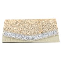 Fashion Flap Dazzling Clutch Bag Evening Bag with Detachable Chain