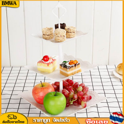 BMWA Three Tiers Cake Stand Fruit Plate Party Serving Platter Square Shap Circle Shap