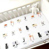 Baby Cot Matress Fitted Sheet Crib Cover With Elastic Cotton Cartoon Print 120*60cm Children Beddings Customized Size