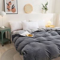 [COD] quilt one piece plus velvet thick coral set Farley warm flannel bed sheet winter
