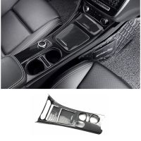 Car Center Console Water Cup Holder Panel Trim for Mercedes Benz GLA CLA A Class W176 2013-2018 LHD ABS Carbon Fiber