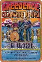 Balter Creedence Clearwater Revival in Concert Metal Retro Tin Sign Antique Plaque Poster Living Room Bar Pub Home Classic Vinta