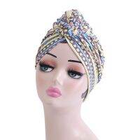 【YF】 New Women Indian Hat Head Wrap Bandana Headscarf Hair Accessories African Pattern Flower Turban Donut Knot Chemo Cap