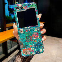 เคสแบบฝาพับสำหรับ Samsung Galaxy Z Flip 5 Z Flip5 IMD Blu-Ray Graffiti สัตว์ประหลาดอินเทรนด์สร้างสรรค์ส่วนบุคคลพับเคสโทรศัพท์