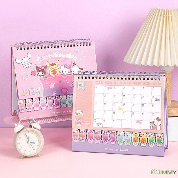 Ryn studio Sanrio 2024 Year Desk Calendar Office Monthly Table ...