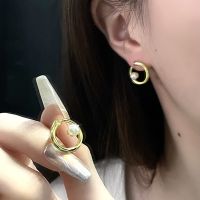 【cw】 Small Fragrant Wind Extravagant Earrings Female French Advanced Ear Design 【hot】