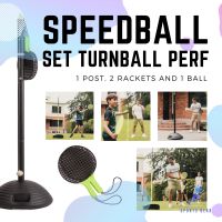 ARTENGO ชุดสปีดบอลพร้อมฐาน รุ่น Perf V2 (เสา 1 ต้น, ไม้ตี 2 อัน และลูกบอล 1 ลูก) Speedball Set Turnball Perf (1 post, 2 rackets and 1 ball) V2 Free Tennis สปีดบอล ฟรีเทส