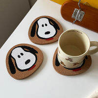 อะนิเมะ Snoopy Coasters Kawaii น่ารักสำนักงานหอพักแก้วกาแฟเซรามิคฉนวนกันความร้อน Cork Coaster ของเล่นสำหรับหญิงของขวัญ