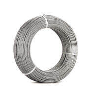 T316 Marine 18 Inch Stainless Steel Aircraft Wire Rope for Deck Cable Railing Kit,7x7 100164 Feet