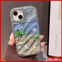 Mowin - เข้ากันได้สำหรับ เคสไอโฟน เคสไอโฟน11 เคส iphone 11 เลเซอร์สะท้อนแสงเคสใส TPU เคสนิ่มถุงลมนิรภัยกันกระแทกหมีกระต่ายน่ารักเข้ากันได้กับ iPhone 13 Pro max 12 Pro Max 11 xr xs max 7PLus 8PLus