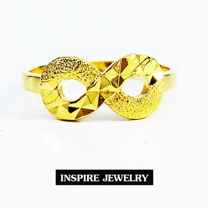 inspire-jewelry-แหวนรูป-infinity-งาน-design-ตัวเรือนหุ้มทองแท้-100-24k-สวยหรูสำหรับคนพิเศษ-ใส่เอง-เป็นของขวัญข
