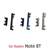 ปุ่มปรับระดับเสียงเหมาะสำหรับ Xiaomi Redmi Note 8 T 8 T 8 T กรอบตัวเครื่องแบบใหม่ดั้งเดิมที่เปิดคีย์ด้านข้างปิดสำหรับ Note 8 T สีน้ำเงินสีดำสีเงิน