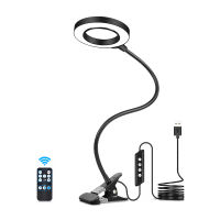 LED Folding Magnifying Glass Clamp Lamp Remote Control Table Lamp Clip On Light For Bed Reading Working Tattoo And Computers