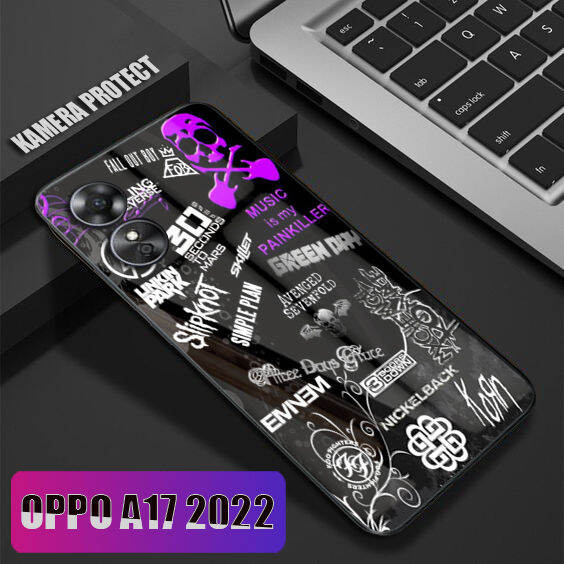 Case Softcase Glass Kaca Oppo A17 Terbaru - IC08 - case oppo