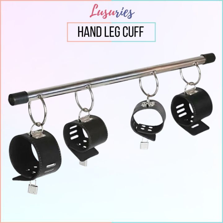 Lusuries Hand Leg Pole Cuff Steel Hook Key Lock Sex Toy For Bdsm Man Woman Couple Kinky Pleasure