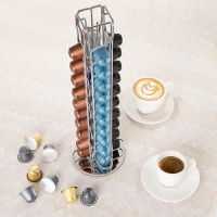 【YF】 Suporte para café Nespresso Racks rotativos suporte Stand Rack Display Cápsulas Metal inoxidável 40 cápsulas de café 1 peça