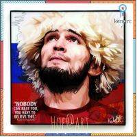 Khabib Nurmagomedov คาบิบ นูร์มาโกเมดอฟ นักมวย รูปภาพ​ติด​ผนัง​ pop art​ กรอบรูป​​ นักกีฬา ของขวัญ​​ แต่งบ้าน flashsale ลดกระหน่ำ